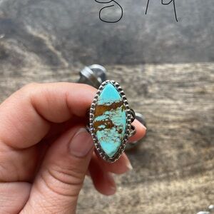 Turquoise and Silver Women's Ring
